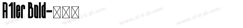 A1ler Bold字体转换